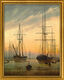Obraz "Widok portu" (ok. 1815/16), oprawiony w ramę autorstwa Caspar David Friedrich