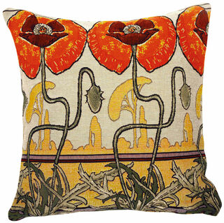 Cushion cover "Oriental Poppies" by Alphonse Mucha