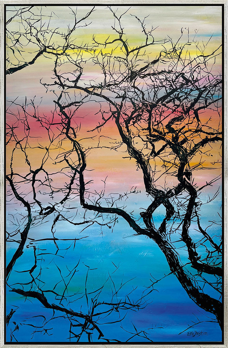 Bild "Forest Silhouette Seven" (2023) (Original / Unikat), gerahmt von Ella Joosten