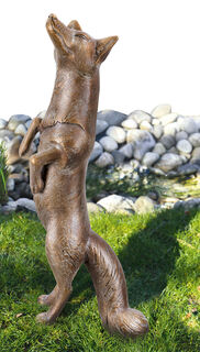 Gartenskulptur "Fuchs, stehend", Bronze