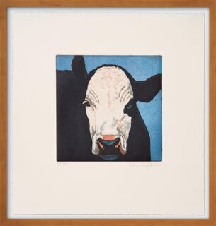 Obraz "Hlava zvířete (kráva černá)" (2006)