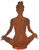 Ornement de jardin / silhouette "Fille de yoga dans la position du lotus"