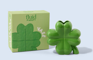 Keramikvase / Deko-Objekt "Clover - Kleeblatt" von Fluid Market