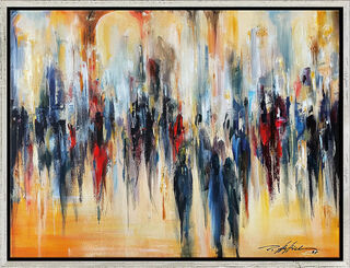 Schilderij "Light Voices" (2025) (Origineel / Uniek stuk), ingelijst