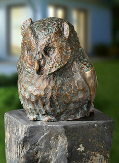 Garden sculpture "Owl" (without stone pedestal), bronze
