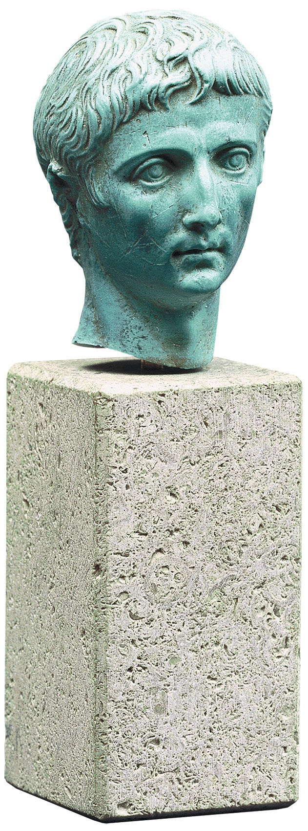 Portræthoved "Augustus", støbt