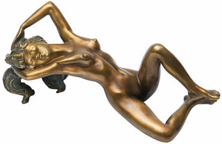 Skulptur "Von traumhaftem Glück getragen", Bronze