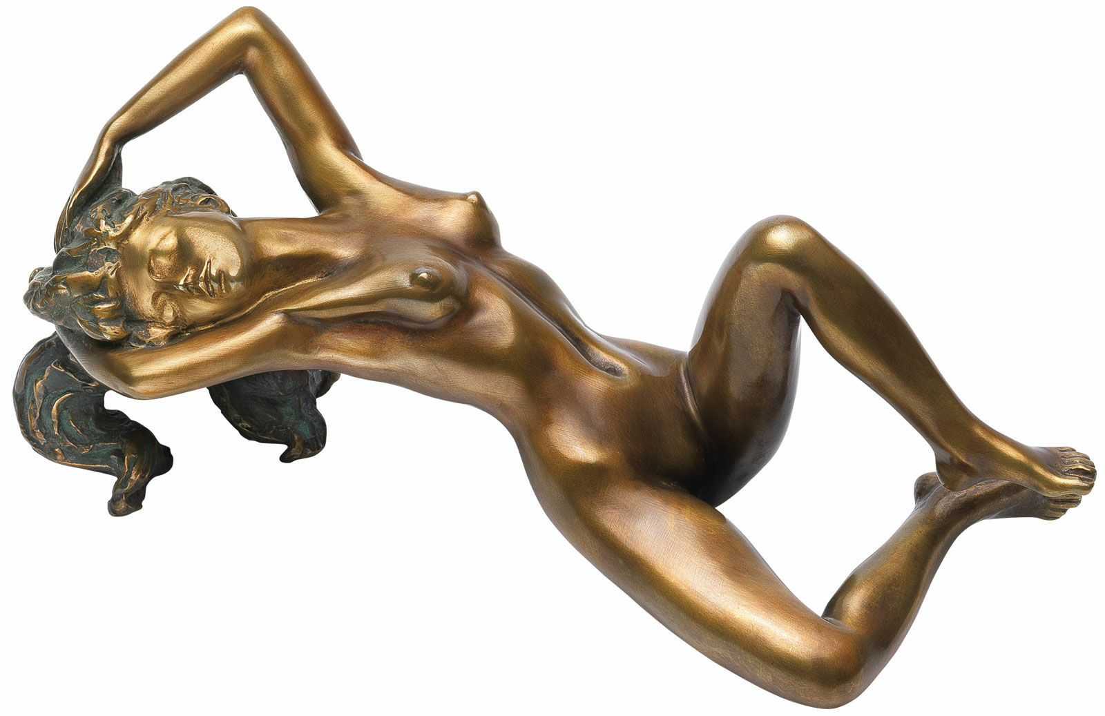Sculpture "Carried by Dreamlike Happiness", bronze by Erwin A. Schinzel