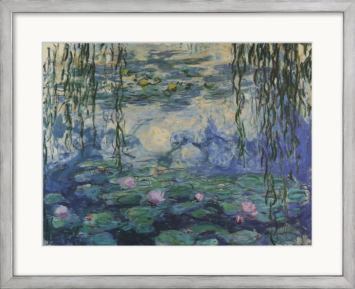 Bild "Seerosen und Weidenzweige", gerahmt von Claude Monet