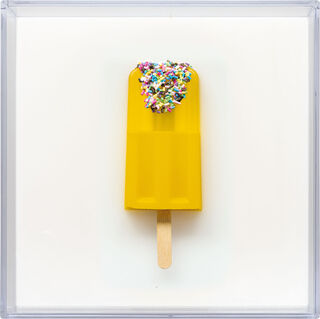 Escultura mural «Popsicle», versión amarilla