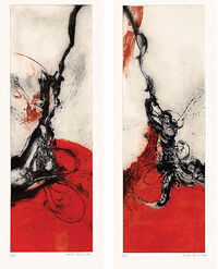 Ensemble de 2 tableaux "Untitled" (2010), non encadré