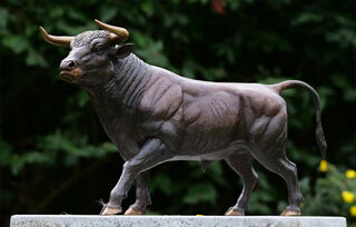 Gartenskulptur "Stier" (ohne Sockel), Bronze
