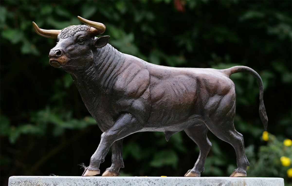 Tuinbeeld "Stier" (zonder sokkel), brons