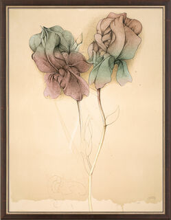 Picture "Two Lilies" (1987), framed