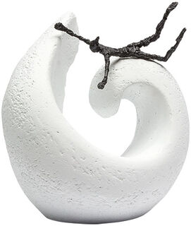 Sculpture "Everything Flows", bronze sur pierre moulée