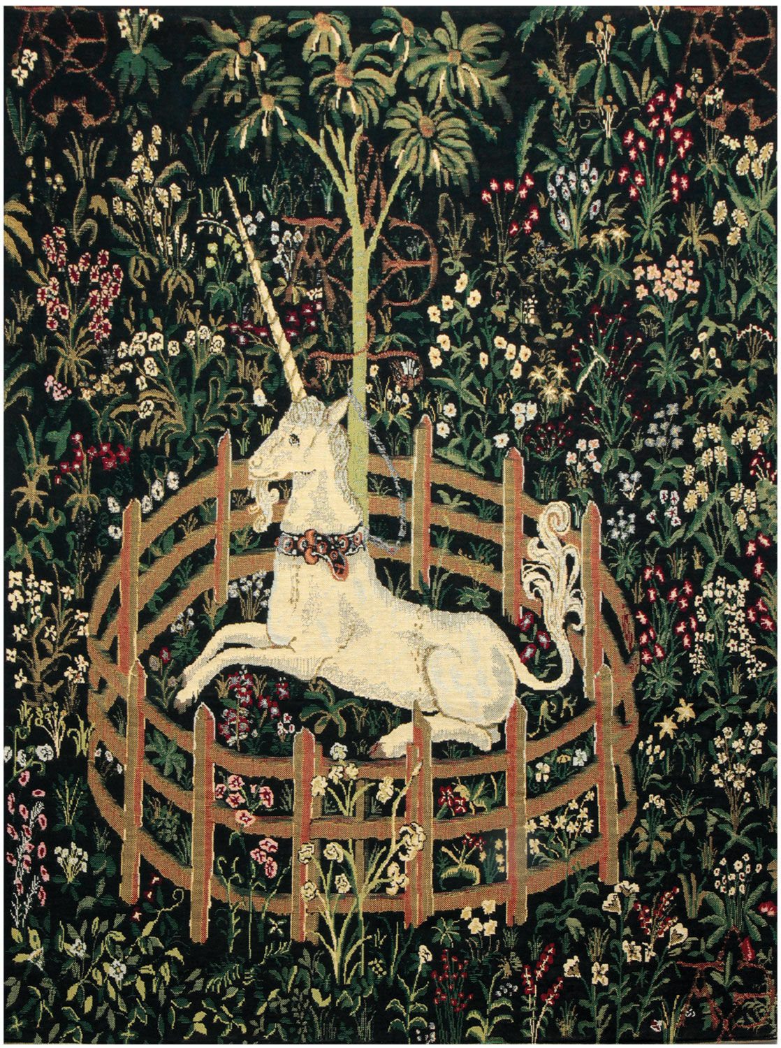 Tapestry "The Captive Unicorn", blue version