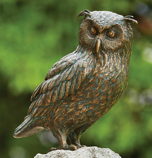 Haveskulptur "Eagle Owl" (version uden granitsten)