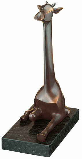 Sculpture "La girafe", bronze von Evert den Hartog