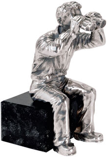 Skulptur "Gute Aussicht" (2006), Version versilbert von Ottmar Hörl