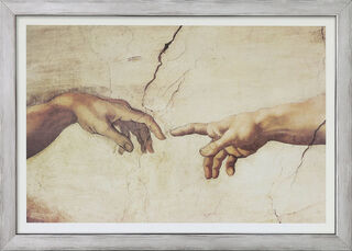 Tableau "Creatino Di Adamo (Création d'Adam)", encadré