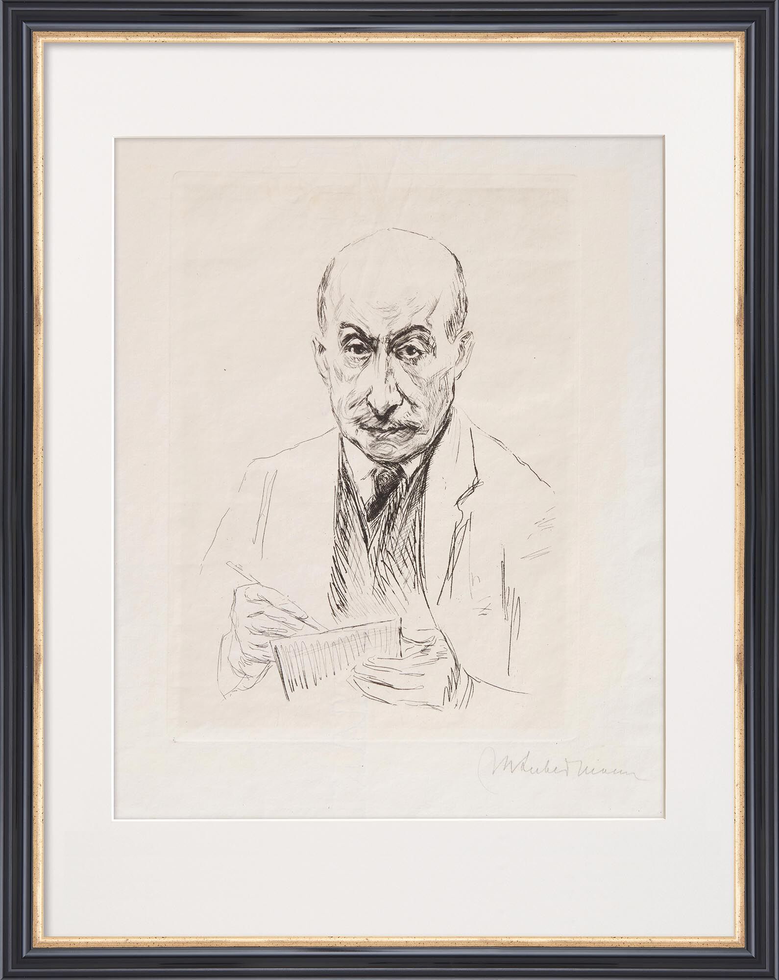 Obraz „Autoportrét – kresba“ (1921) od Max Liebermann