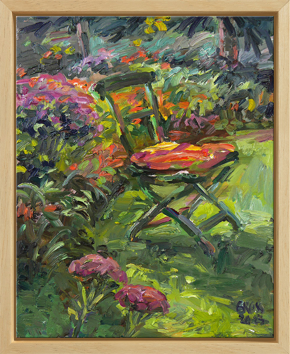 Bild "Herbstsonne" (2023) (Original / Unikat), gerahmt von Sibylle Bross
