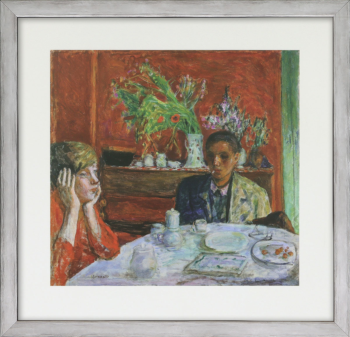 Bild "The Dessert, or after Dinner" (ca. 1921), gerahmt von Pierre Bonnard