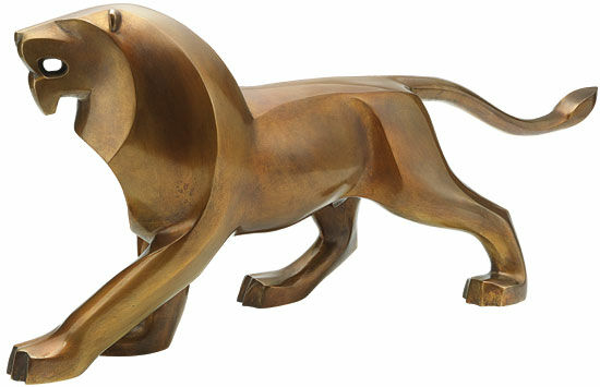 Sculptuur "Kracht (leeuw)", brons von SIME