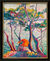 Bild "Jeanne à l'ombrelle, Cavalière" (1905/1906), svart och gyllene inramad version