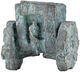 Skulptur "Häuserwagen", Bronze von Michael Jastram