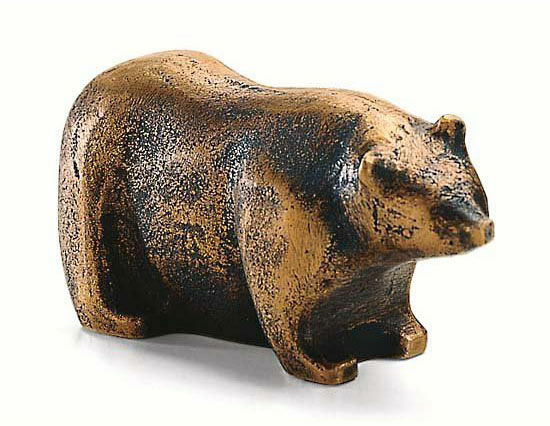 Sculpture "Le petit ours des Abruzzes I", bronze von Klaus Börner