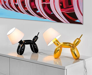 Balloon dog table lamp "Wow-Wau", black version by Sompex