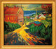 Bild "Das rote Beamtenhaus in Nidden", gerahmt von Max Pechstein