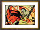 Obraz "Dwa konie" (1911/12), oprawiony w ramę autorstwa Franz Marc