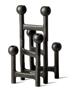 Variable candlestick "Folding Graphite Round" by Pols Potten