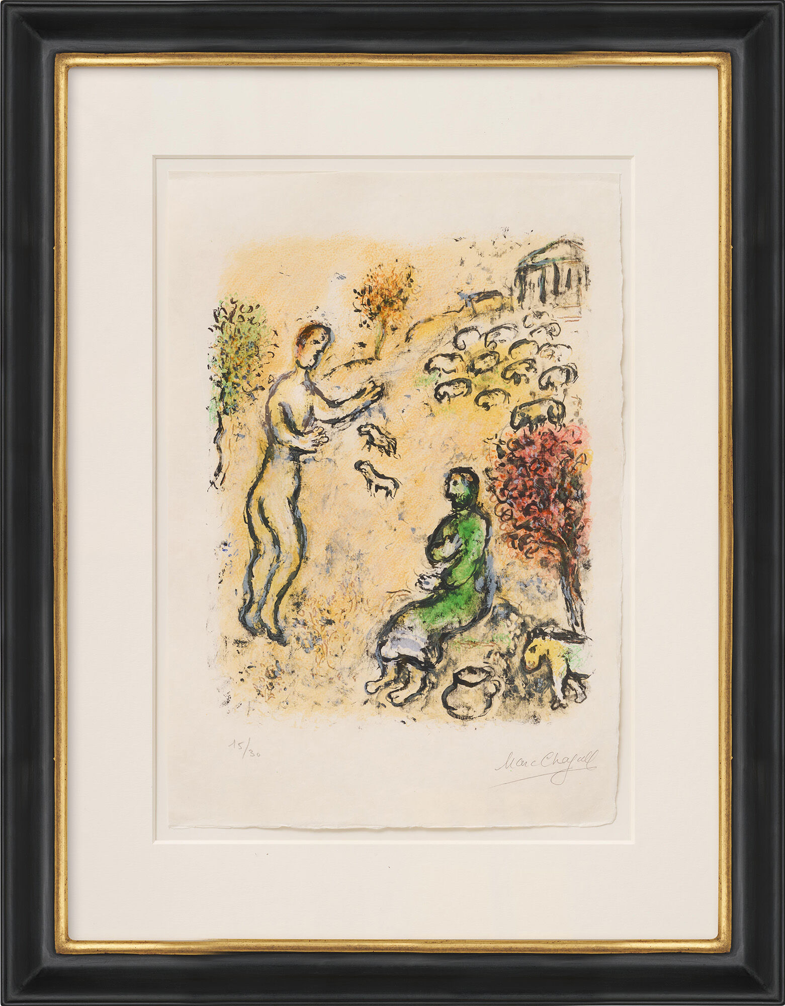 Bild "Ulysse et Eumée" aus Homers "L’Odyssée" (1975) von Marc Chagall