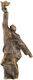 Skulptur "Der Gedanke" (2023), Version Bronze braun von Christoph Fischer