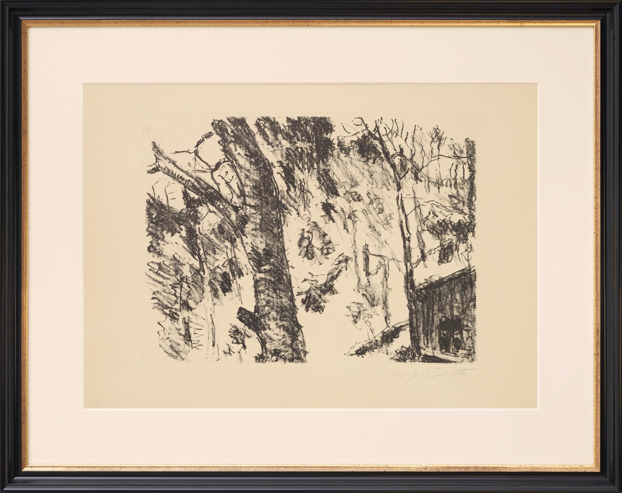Quadro “Foresta di faggi” dalla serie “Inizio di primavera in montagna” (1922) di Lovis Corinth