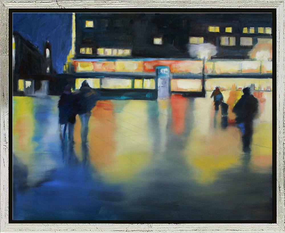 Picture "Blue light" (Original / Unique piece), framed by Anke Gruss