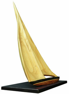 Skulptur "Classic #1 - Wind, Sailing and Speed" (2023) (Original / Unikt værk), træ på panel von Marcus Meyer