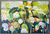 Bild "White Flower Garden on Sacred Earth" (2023) (Original / Unikat), gerahmt
