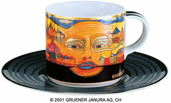 (691F) Artist's mug "Irinaland" by Friedensreich Hundertwasser