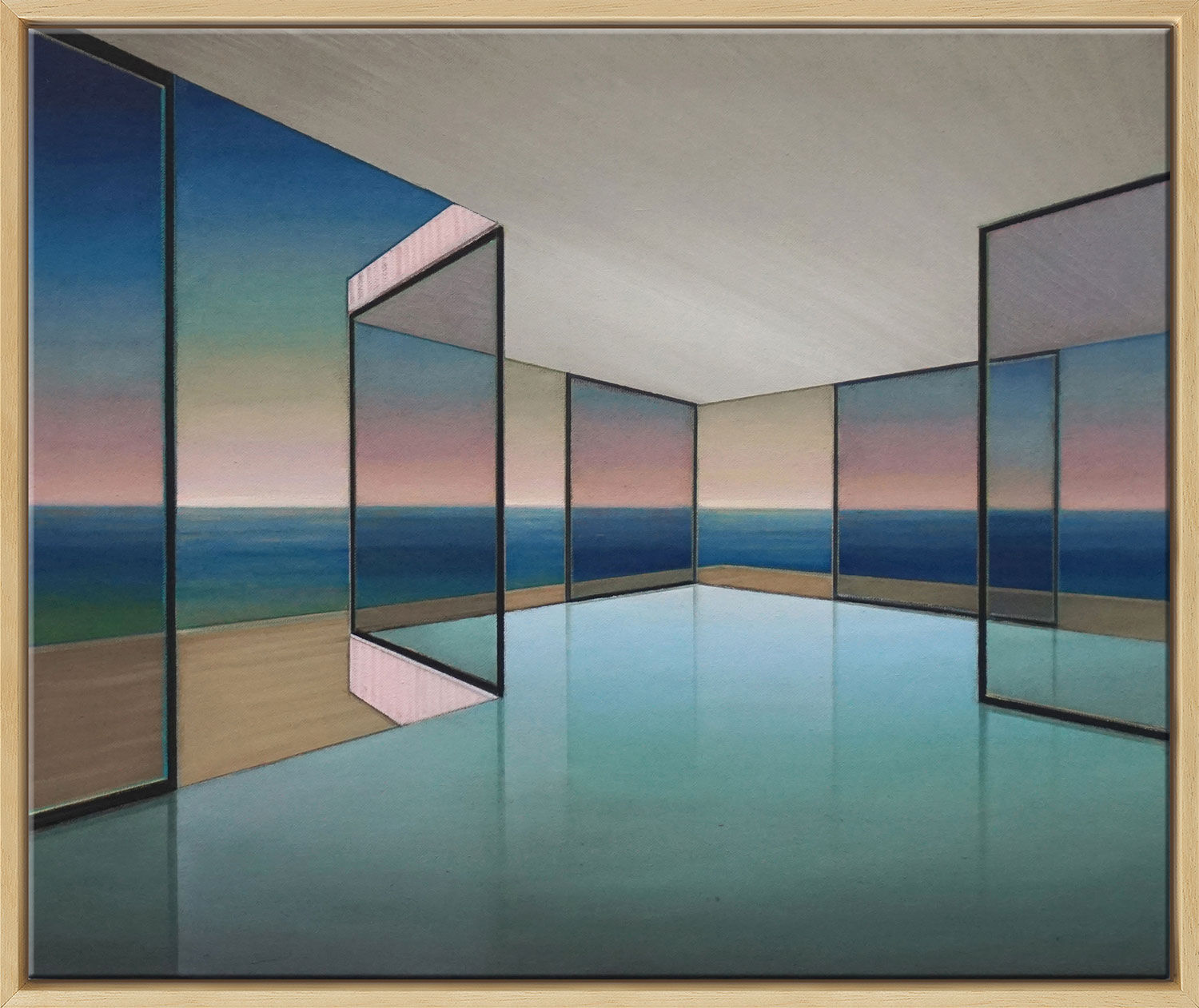 Cuadro "Ventanas al mar II" (2023) (Original / Pieza única), enmarcado de Tobias Stutz