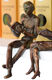 Scultura / mensola "Reading Man", fusione di metallo di Birgit Stauch