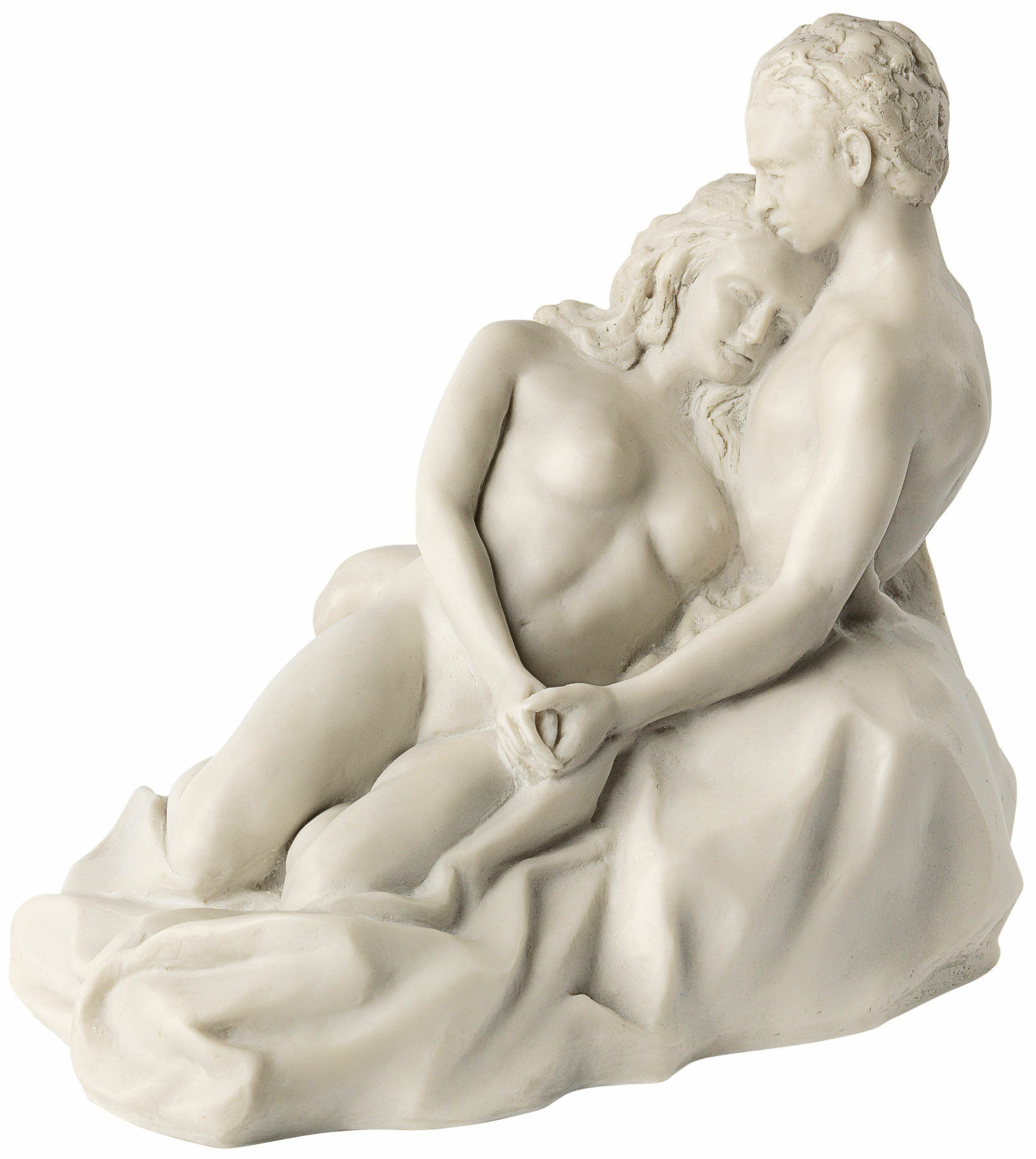 Sculpture "Lovers" (2017), version en marbre artificiel von Kay