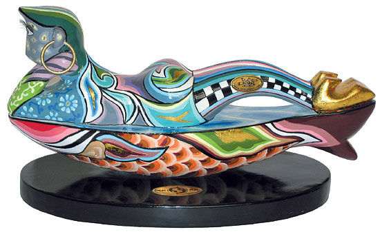 Sternzeichen-Skulptur "Fisch/Pisces" (20.2.-20.3.), Kunstmarmor handbemalt von Tom's Drag