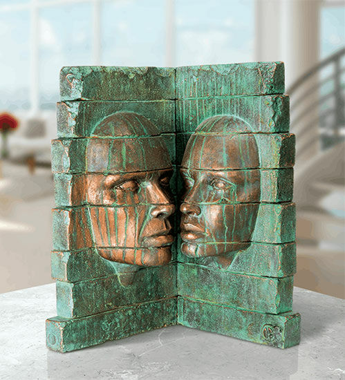 Sculptuur "Ruïne", brons von Daniel Giraud