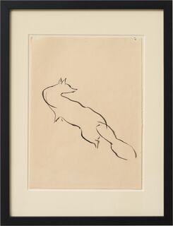 Obraz "Studie zatoulané lišky" (kolem roku 1947) (unikátní dílo)
