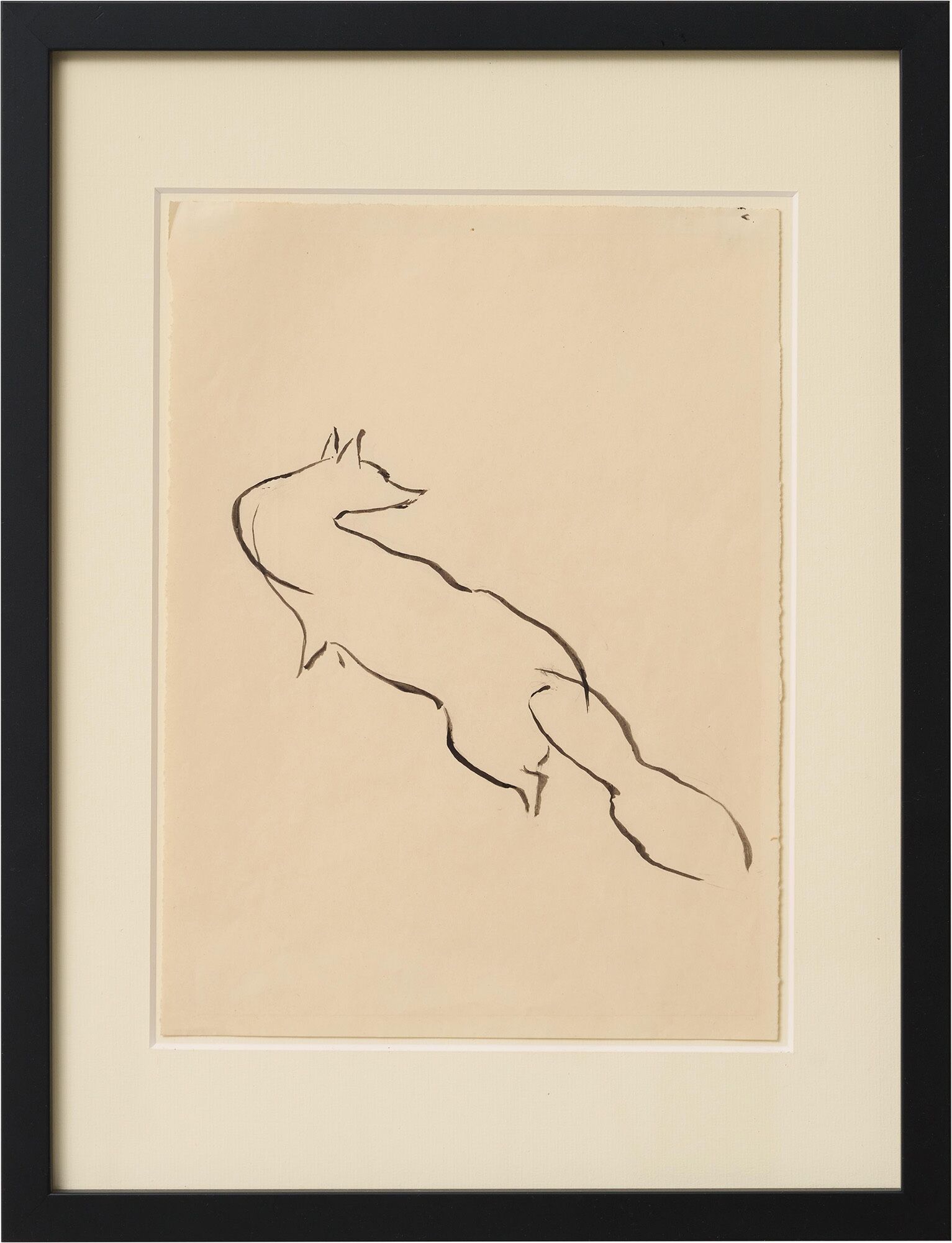 Picture "Study of a Stray Fox" (around 1947) (Unique piece) by Renée Sintenis