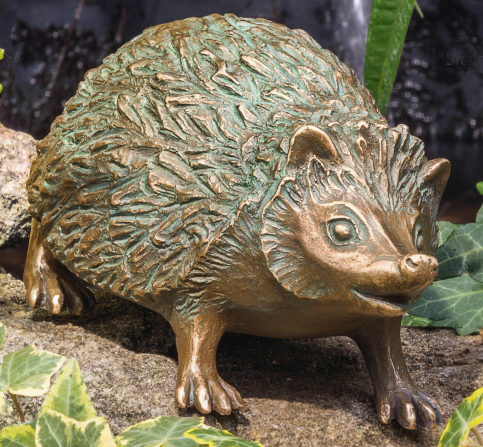 Garden sculpture "Hedgehog, in a Good Mood", bronze